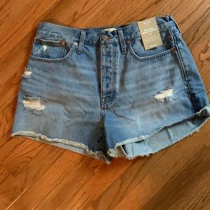 NWT madewell curvy jean shorts